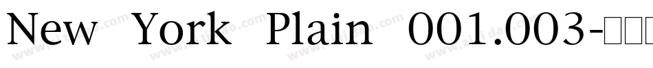 New York Plain 001.003字体转换